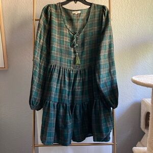 C&V long sleeve flannel dress